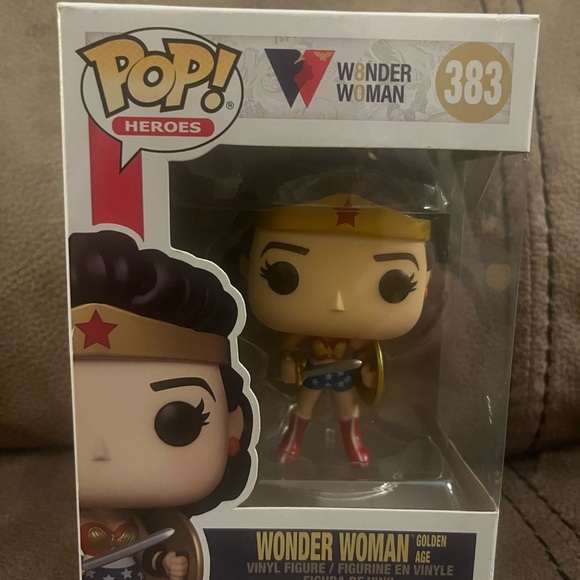 Funko Pop Heroes Wonder Woman in Red, Blue, and Gold - Picture 1 of 4